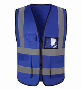 เสื้อกั๊กผ้าฝ้ายสะท้อนแสงสำหรับใส่ทำงานหลายกระเป๋าสำหรับใส่ทำงานเพื่อสุขอนามัยงานก่อสร้าง - Product Image 1