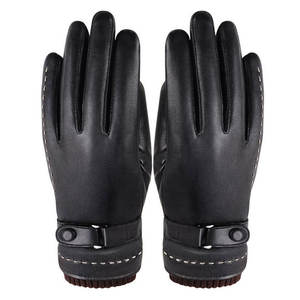Gants en cuir décontractés d'hiver en gros pour unisexe, gants simples et élégants pour l'hiver - Product Image 1