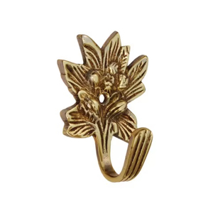 Unique Design Handmade Small Solid Brass Wall Hook with Brushed Gold Finished <b>for</b> Key Coat Hat and Wall Accessories - Product Image 1