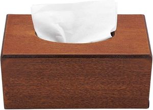 ARTISAN AURA Antique artisanal élégant en bois porte-mouchoirs organisateur distributeur serviette serviette boîte à mouchoirs couverture/support - Product Image 4