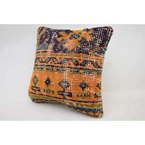 Multicolor Bohemian Wool Pillow 12x12 Inch Woven Embroidered Kantha <b>Patchwork</b> Vintage Square Print Portable <b>Bedding</b> Floor Use - Product Image 3