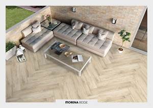 Azulejo de piso de porcelana con acabado de madera 20x120cm Superficie antideslizante de tablón grande - Product Image 2