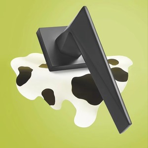 Poignée de porte noire classique de style minimaliste idéale pour les maisons contemporaines chambres bureaux et portes d'appartement d'Inde - Product Image 3