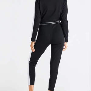 Pantalons évasés décontractés pour femmes sur mesure avec décoration élastique Toile à devant plat Pantalons d'hiver respirants - Product Image 6