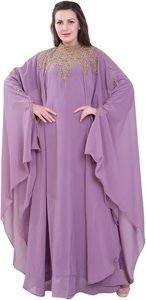 Pedido personalizado Patrón sólido Vestido de baile con cuentas Musulmán Abaya Adornos de cristal de longitud completa Característica antiestática Hasta el suelo - Product Image 4