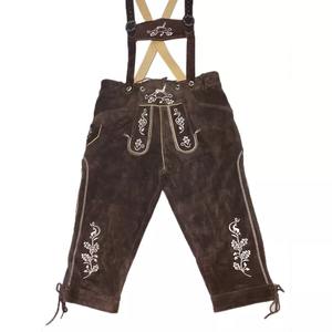 OEM Personnalisé Nouveaux Shorts Lederhosen Bavarois Dorés pour l'Oktoberfest Unisexe Allemagne Traditionnels Taille Moyenne Écologiques à Boutons - Product Image 3
