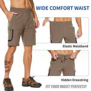 กางเกงขาสั้นผู้ชายผ้าขนสัตว์คุณภาพพรีเมียมแบบแห้งเร็ว สไตล์ลำลอง เอวยางยืด สีพื้น รับผลิตตามสั่ง ขายส่งจากโรงงาน - Product Image 4