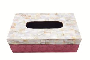 กล่องกระดาษทิชชู่แบบฝัง MDF แม่มุกกล่องทิชชู่ของขวัญที่ดีที่สุดสำหรับภรรยาและเพื่อนกล่องทิชชูในรถยนต์โดยช่างฝีมือ Aura - Product Image 5
