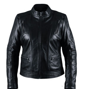 Chaqueta de cuero para motocicleta para mujer, duradera, aprobada por la CE, chaqueta de motorista, elegante chaqueta de montar para seguridad - Product Image 1