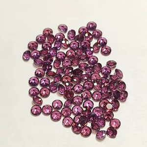 Piedras preciosas facetadas sueltas de corte brillante redondo de rodolita Rosa natural 3 mm para la fabricación de joyas - Product Image 3