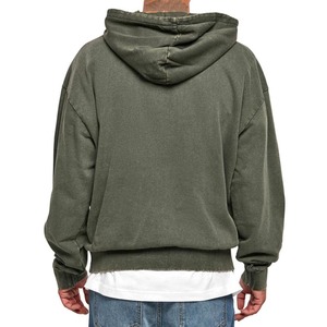 Sweat-shirts pour hommes en molleton français de haute qualité, 100% coton, logo personnalisé, taille plus, style vintage délavé à l'acide, épaules tombantes - Product Image 6