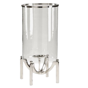 Home Lightning Accessories <b>Silver</b> Polished Stand Indoor Decorative Hurricanes <b>Candle</b> <b>Holder</b> for Home Metal <b>Candle</b> Stand - Product Image 6