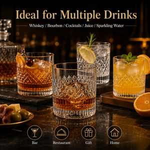 Vaso de Whisky con Logotipo Personalizado, Bajo MOQ, Cristal, Estilo Old Fashioned, con Caja de Regalo, Proveedor Mayorista OEM ODM - Product Image 1