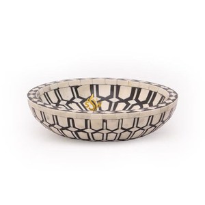 ชามผสมอาหารทำจากไม้รูปทรงกลมฝังกระดูกทำด้วยมือขนาดใหญ่สไตล์ญี่ปุ่นชามเสิร์ฟช็อกโกแลต - Product Image 3