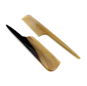 Peigne à cheveux en corne de boeuf vache naturelle Logo personnalisé Voyage Hôtel Personnaliser Emballage Design moderne Peigne en corne Vendeur chaud - Product Image 6
