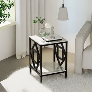<b>Side</b> <b>Tables</b> with <b>Industrial</b> Designs Incorporating Raw Metal and Wiron Elements for a Bold and Trendy Aesthetic Appeal - Product Image 2