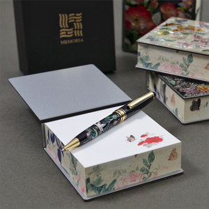 Set di penne a sfera con tappetino per appunti, design in madreperla, Set di cancelleria di cultura tradizionale coreana per regalo - Product Image 3