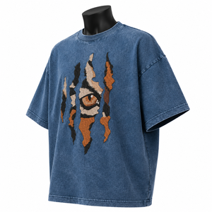 เสื้อยืดโอเวอร์ไซส์ผ้าคอตตอนหนานุ่ม พิมพ์ลายกราฟิก สไตล์สตรีทแวร์ลำลองสำหรับผู้ชาย ทรงบ็อกซี่ - Product Image 3