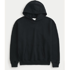 เสื้อมีฮู้ดแบบสวมหัวสำหรับผู้ชาย, ผ้าฝ้าย100% โอเวอร์ไซส์คอลเลกชันพิมพ์ลายสีพื้นป้องกันการหด - Product Image 1