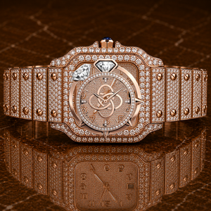 Reloj de Diamantes Moissanite de Alta Calidad para Hombre, Completamente Cubierto con Piedras VVS - Product Image 1