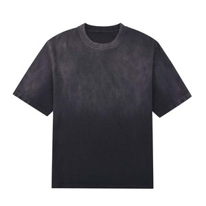Séchage rapide surdimensionné goutte épaule conception Hip Hop Vintage T-Shirt pour hommes lavé à l'acide hommes poids lourd coton chemises grande taille - Product Image 3