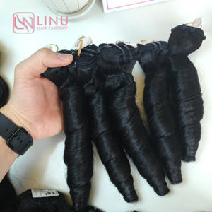 Bouncy <b>curly</b> <b>Bundles</b> Human Hair Extensions & Wigs Vendors Raw Virgin Cuticle Aligned vietnam hair <b>bundles</b> Hair extensions - Product Image 1