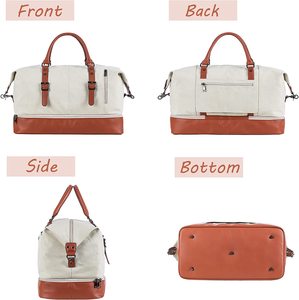 Sac de voyage en cuir artificiel pour homme et femme, unisexe, géométrique, personnalisé, sortie d'usine, mode, extérieur - Product Image 2