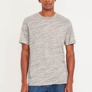 Camiseta clásica de cuello redondo, manga corta, perfecta para uso casual, camiseta básica de cuello redondo, diseño de color sólido, camiseta personalizada para marca. - Product Image 4