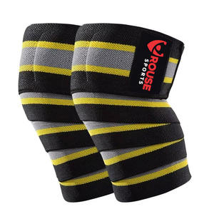Bandes de genou pour hommes et femmes avec sangle en caoutchouc pour squats, musculation, haltérophilie, soutien de compression - Product Image 5