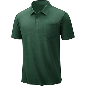 Men <b>Classic</b> Cotton Polo Shirt in Dark Forest Green Size Large custom size and design wholesale cheap price - Product Image 1