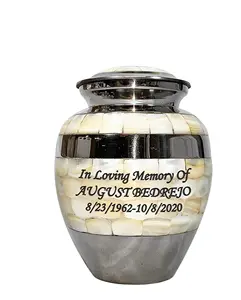 Urnas para mascotas y humanos Madre de perla Urna de cremación funeraria Tamaño mediano Capacidad para 40 libras - Product Image 1