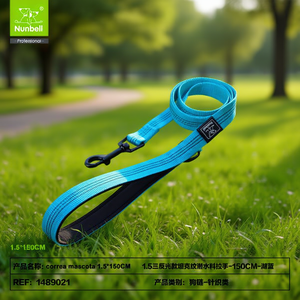 Triple Reflective Neoprene <b>Dog</b> Leash with Tank Pattern Pet Collars Leashes & Harnesses - Product Image 3