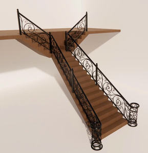 Impresionantes escaleras de hierro forjado y barandillas de escaleras Ideas creaciones duraderas, decorativas y elegantes para hogares contemporáneos - Product Image 3