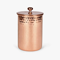 Ensemble de boîtes en métal de style nouveau, couleur cuivre, pour la cuisine, le dessus de table, le stockage du thé et du café, ensemble de contenants faits à la main