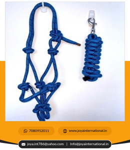 7ft Lead Pony Cob Full Xfull Diverses Couleurs Corde Halter Nylon et Cuir Cheval Halter avec Corde Headstall - Product Image 5