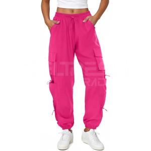 Femmes hiver toile Cargo Joggers haute qualité conception personnalisable élastique extérieur Streetwear pantalons de survêtement - Product Image 1