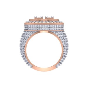 Lujo Iced Hip Hop Baguette Cut VVS Lab Grown Diamond Halo Compromiso Anillo de bodas 14K Oro Rosa IGI Certificado Fiestas finas - Product Image 6