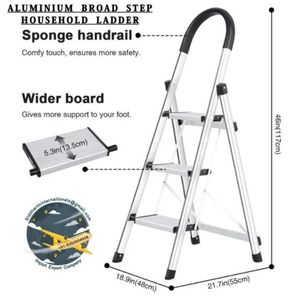 Compact 8 Step <b>Aluminium</b> Broad Step <b>Ladder</b> Heavy Duty Foldable & Reliable for Household Use for Best Wholesale Price - Product Image 6