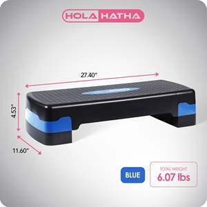 Piattaforma Step Aerobica Portatile HolaHatha in ABS, Altezza Regolabile, Attrezzatura per Fitness ed Esercizi - Product Image 2