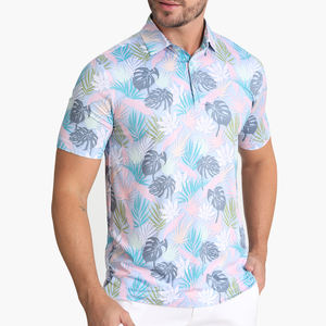 Vêtements de golf pour hommes en gros, nouveau design, jersey 100% polyester, anti-UV, impression par sublimation, séchage rapide, coupe classique, pour t-shirt de golf - Product Image 5