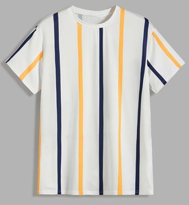 เสื้อยืดผ้าฝ้าย100% สำหรับผู้ชายทรงเข้ารูปปกติสีตามสั่งเสื้อยืดจำนวนมาก - Product Image 5