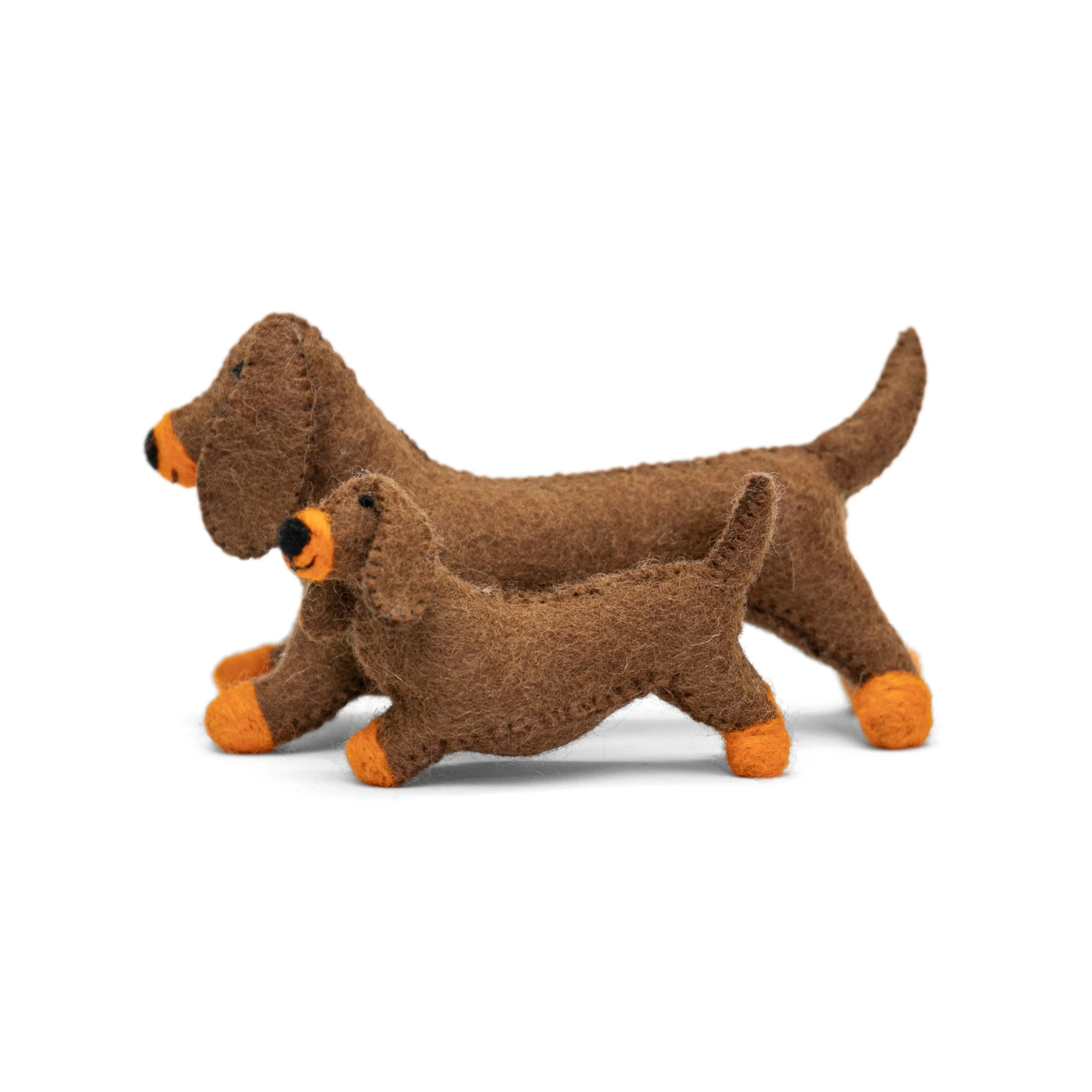 手作りの環境にやさしいフェルト犬のぬいぐるみ教育玩具動物: 教育の遊びと抱擁のためのリアルな子犬のぬいぐるみ
