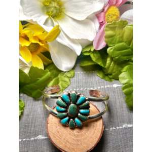 Alicia Wilson Kingman Turquoise & Sterling <b>Silver</b> Fashion <b>Cuff</b> <b>Bracelet</b> - Product Image 4