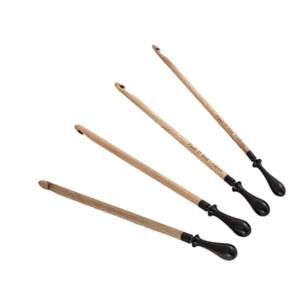 Ensemble de crochets longs en bois pour tricot afgan et tunisien, finition lisse, aiguilles à tricoter de 3,5 mm à 5,0 mm, outils professionnels pour le tissage de la laine - Product Image 1