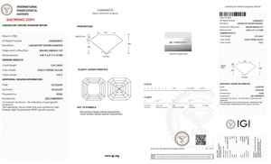 Diamant de laboratoire cultivé, taille Asscher, jaune intense fantaisie, 2,5 carats, certifié IGI, clarté VS, diamant non monté - Product Image 2