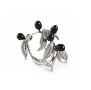 Anneaux de serviette personnalisés pour cadeau, fabriqués à la main, anneau en métal à fleurs pour fête de mariage, porte-serviettes de table d'hôtel, article le plus exigeant - Product Image 1