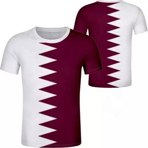 เสื้อยืดผ้าลูกฟูกแขนสั้นของผู้ชายจากกาตาร์เสื้อยืดพิมพ์ลายดิจิทัลพิมพ์ซับลิเมชันสำหรับผู้ใหญ่โลโก้ออกแบบได้ตามที่ต้องการ - Product Image 3