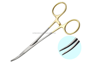 WORLD PRECISION SURGICAL WPS-P-243 Kit Quirúrgico Manual Pinzas Mosquito para Arterias 150MM Curvas Mango Dorado Certificado CE Clase II - Product Image 6