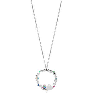 Colgante redondo de Plata de Ley 925 con forma de corazón, joyería hecha a mano - Product Image 3