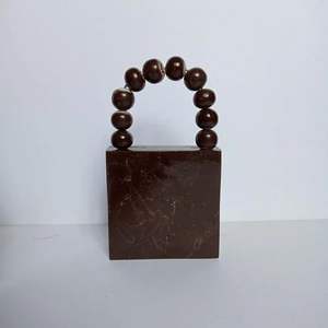 Bestseller resin <b>clutch</b> with glossy pattern handmade by Indian artisans perfect for evening events - Product Image 2